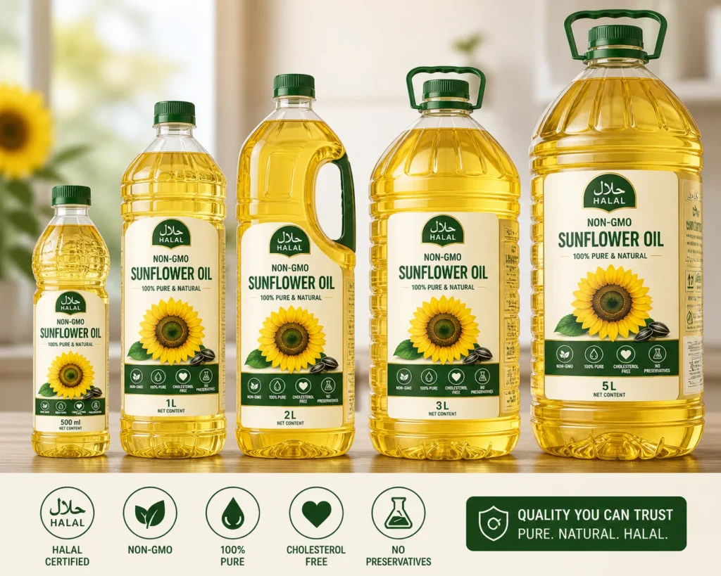 Sunflower Oil Packaging Types & Sizes